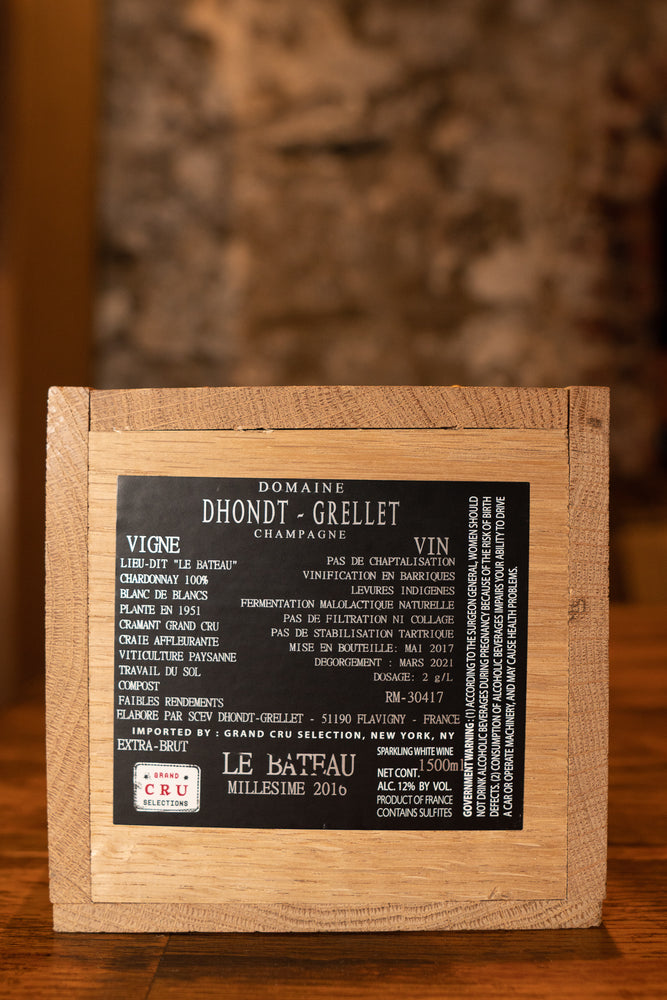 Champagne Dhondt-Grellet "Le Bateau" Cramant Grand Cru 2016 1.5L