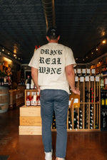 "Drink Real Wine" Pocket T-Shirt